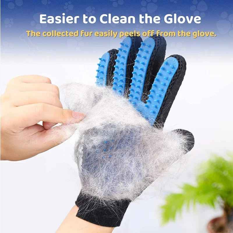 2-in-1 Pet Grooming Kit – Brush, Bath Glove & De-Shedding Tool for Dogs, Cats & Rabbits