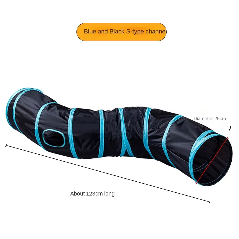 Cat Tunnel Foldable Pet Supplies Cat S T Y Pass Play Tunnel Cat Toy Breathable Drill Barrel for Indoor Loud Paper