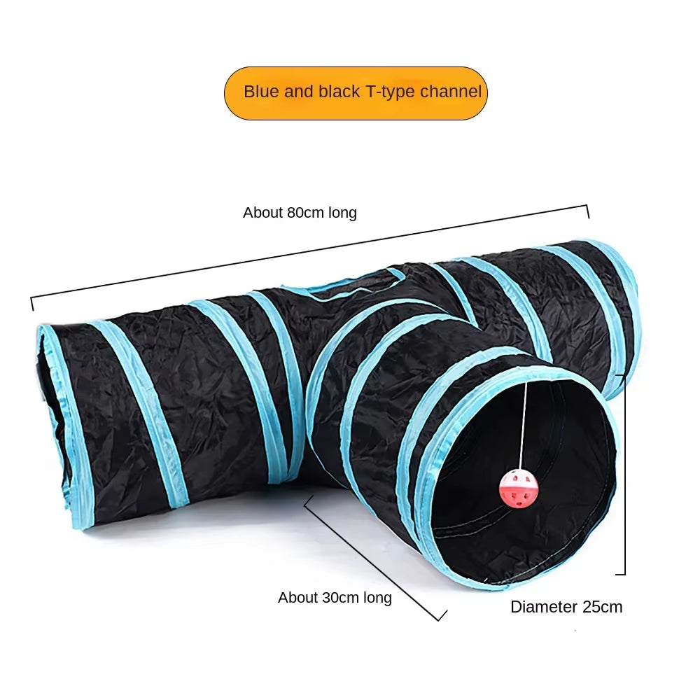 Cat Tunnel Foldable Pet Supplies Cat S T Y Pass Play Tunnel Cat Toy Breathable Drill Barrel for Indoor Loud Paper