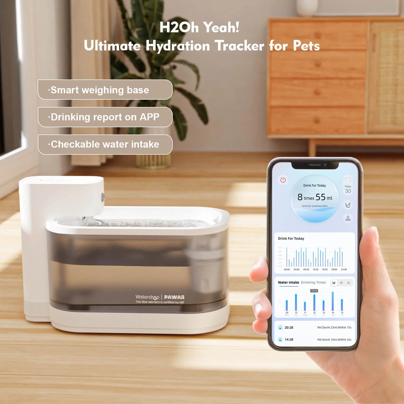 Waterdrop Wireless Pet Water Fountain Pro