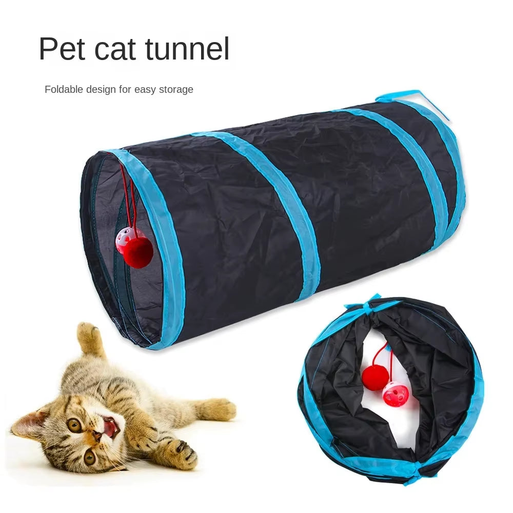 Cat Tunnel Foldable Pet Supplies Cat S T Y Pass Play Tunnel Cat Toy Breathable Drill Barrel for Indoor Loud Paper