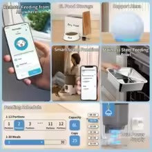 Smart Automatic Cat Feeder – WiFi App Control, Easy-Clean Design