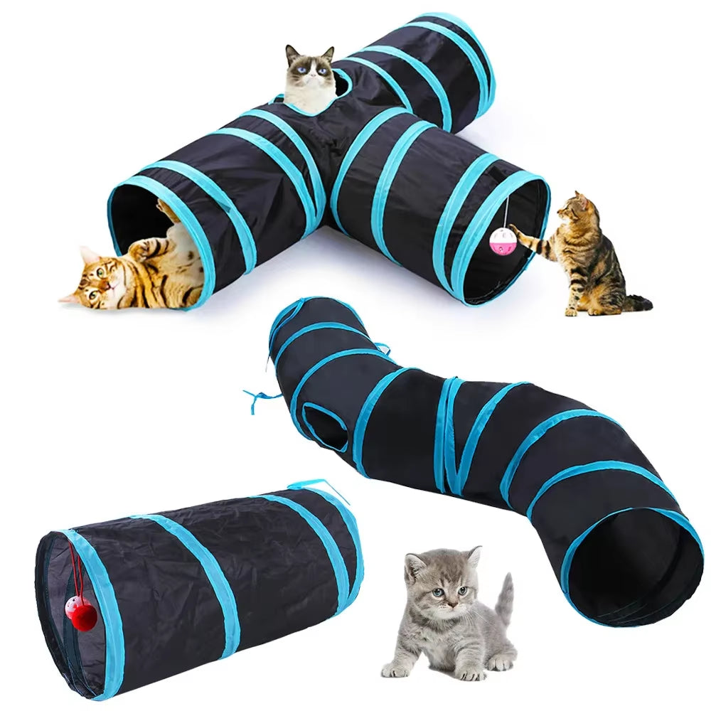 Cat Tunnel Foldable Pet Supplies Cat S T Y Pass Play Tunnel Cat Toy Breathable Drill Barrel for Indoor Loud Paper