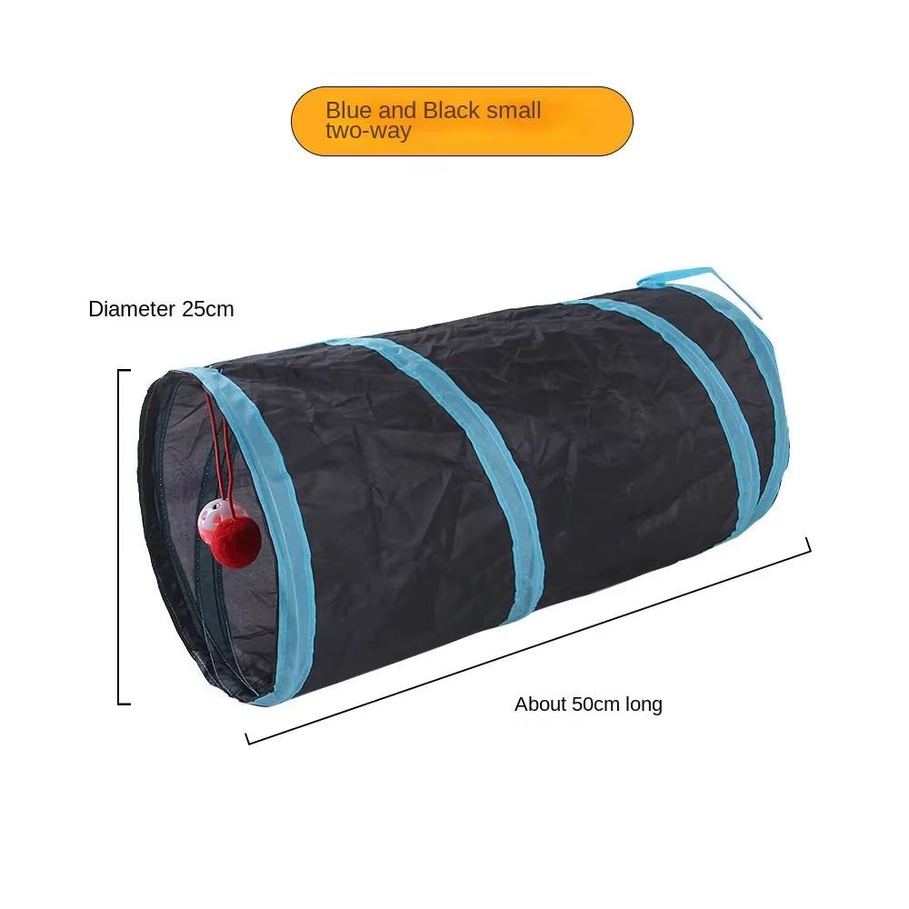 Cat Tunnel Foldable Pet Supplies Cat S T Y Pass Play Tunnel Cat Toy Breathable Drill Barrel for Indoor Loud Paper