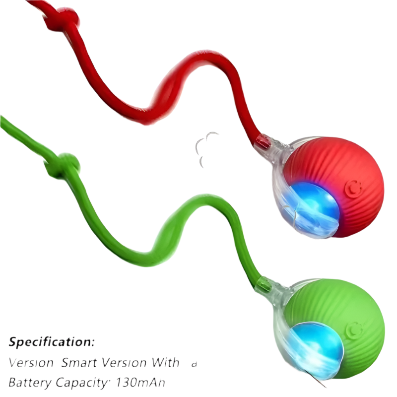 Smart Rolling Cat Toy – Rechargeable Interactive Ball with Tail